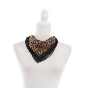 Tie Rack Animal Print Scarf Beige Mob Wife Retro Career Classic Retro Boho Work